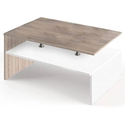 Bakaji Modern rechthoekige salontafel met 2 planken Bakaji Modern rechthoekige salontafel met 2 planken