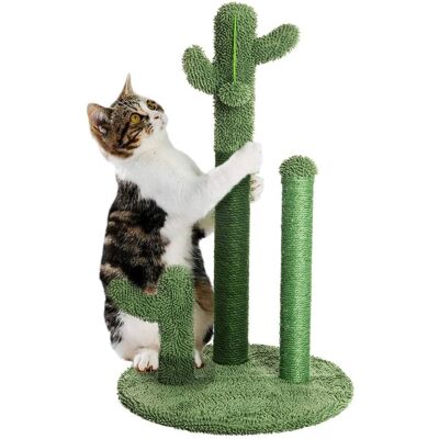Arbre à Griffer Bakaji Cactus Vert - 34x59cm Arbre à Griffer Bakaji Cactus Vert - 34x59cm