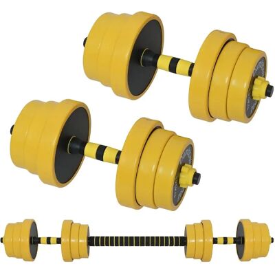BAKAJI Set Manubri da 10kg - Manubri regolabili per fitness BAKAJI Set Manubri da 10kg - Manubri regolabili per fitness