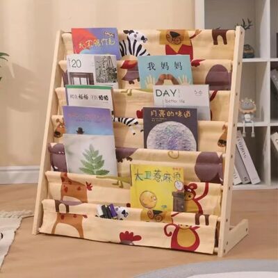 Bakaji Kinderboekenrek met 6 Planken - Veilig, Compact & Eenvoudig te Monteren Bakaji Kinderboekenrek met 6 Planken - Veilig, Compact & Eenvoudig te Monteren
