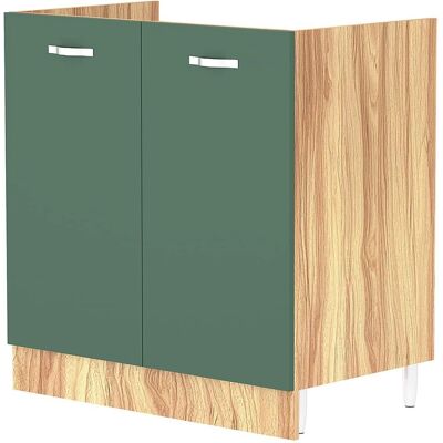 Shally Dogan Groene Keukenkast met Twee Deuren Shally Dogan Groene Keukenkast met Twee Deuren