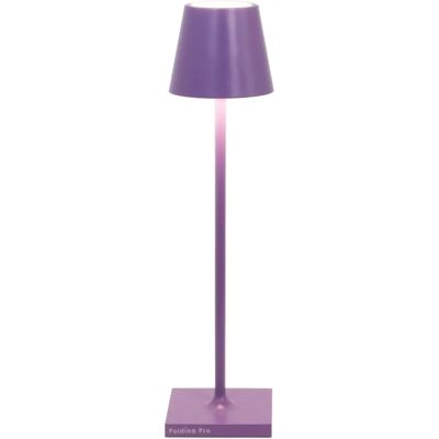 Lampe de table rechargeable violette Zafferano - Intérieur/Extérieur Lampe de table rechargeable violette Zafferano - Intérieur/Extérieur