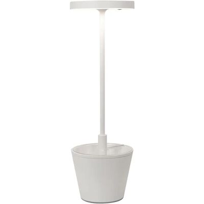Zafferano Weiße wiederaufladbare dimmbare LED-Tischlampe - Innen/Außen Zafferano Weiße wiederaufladbare dimmbare LED-Tischlampe - Innen/Außen