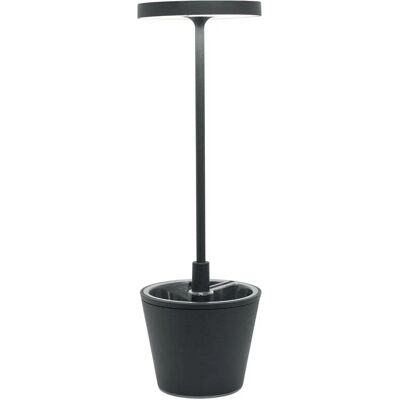 Lampada da tavolo LED grigio scuro ricaricabile e dimmerabile Lampada da tavolo LED grigio scuro ricaricabile e dimmerabile