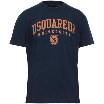 Dsquared2 Donker Marineblauw T-Shirt - Comfortabele Pasvorm - Ondersteunt Roemenië Dsquared2 Donker Marineblauw T-Shirt - Comfortabele Pasvorm - Ondersteunt Roemenië