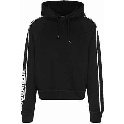 Sudadera con capucha negra XL Dsquared2 con mangas raglán Sudadera con capucha negra XL Dsquared2 con mangas raglán