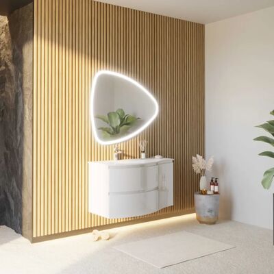 Kiamami Valentina - Mueble de Baño de Pared - 105cm Blanco Kiamami Valentina - Mueble de Baño de Pared - 105cm Blanco