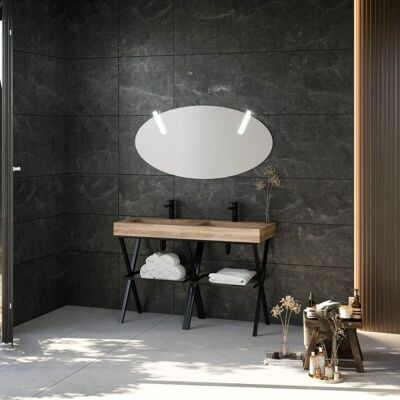 Kiamami Valentina - Badezimmermöbel 120cm mit Doppelwaschbecken & Metallstützen Kiamami Valentina - Badezimmermöbel 120cm mit Doppelwaschbecken & Metallstützen