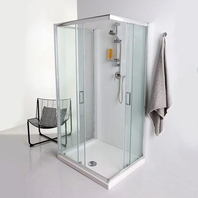 Kiamami Valentina - Cabine de Douche - 80x80x80 - Réversible, Verre 6mm - Publicité Kiamami Valentina - Cabine de Douche - 80x80x80 - Réversible, Verre 6mm - Publicité