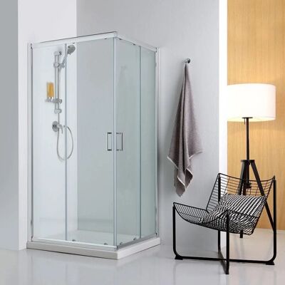 Kiamami Valentina - Cabina de Ducha Completa 120x80 con Puertas Transparentes Kiamami Valentina - Cabina de Ducha Completa 120x80 con Puertas Transparentes