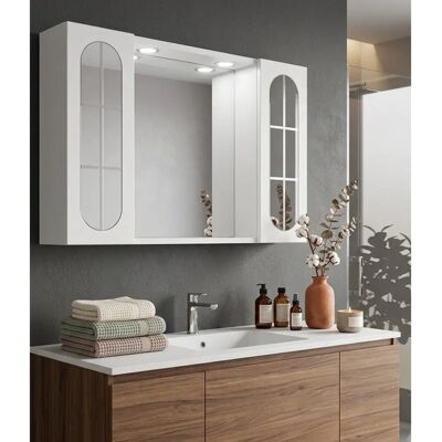 Espejo Blanco Kiamami Valentina con Puertas - Almacenamiento de Baño Espejo Blanco Kiamami Valentina con Puertas - Almacenamiento de Baño