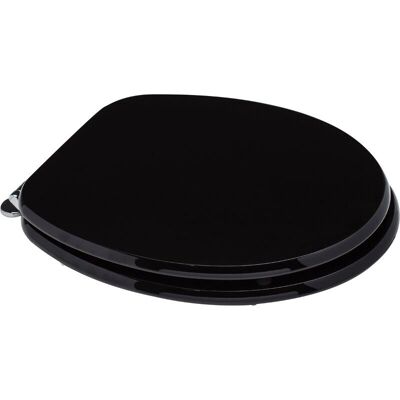 Cubierta de Asiento de Inodoro Kiamami Valentina - MDF Negro - Ajuste Universal Cubierta de Asiento de Inodoro Kiamami Valentina - MDF Negro - Ajuste Universal