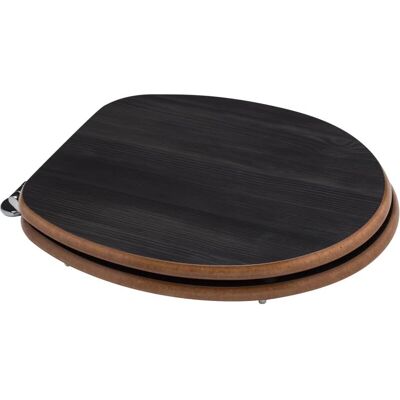 Kiamami Valentina - Tapa de Inodoro de Madera Oscura - Ajuste Universal Kiamami Valentina - Tapa de Inodoro de Madera Oscura - Ajuste Universal