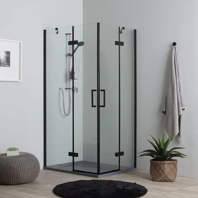 Kiamami Valentina - Cabina de Ducha 70x100 - Negro Mate - Reversible Kiamami Valentina - Cabina de Ducha 70x100 - Negro Mate - Reversible