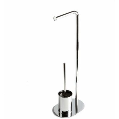 Kiamami Valentina - Portarrollos de cromo moderno con portaescobillas - 70cm Kiamami Valentina - Portarrollos de cromo moderno con portaescobillas - 70cm