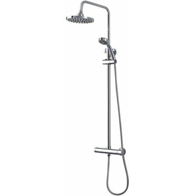 Kiamami Valentina - Colonne de Douche Ronde en Laiton Chromé avec Mélangeur Thermostatique - Système de Salle de Bain Kiamami Valentina - Colonne de Douche Ronde en Laiton Chromé avec Mélangeur Thermostatique - Système de Salle de Bain