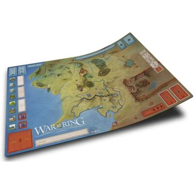 Ares Games La Guerre de l'Anneau: Tapis Deluxe - Terre du Milieu, 128x88cm - Publicité Ares Games La Guerre de l'Anneau: Tapis Deluxe - Terre du Milieu, 128x88cm - Publicité