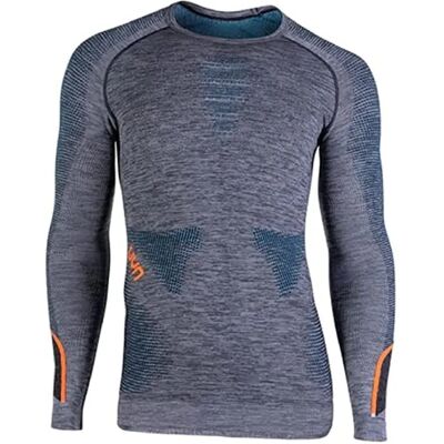 UYN Maglia a maniche lunghe - Blu/Atlantico/Arancione - Uomo UYN Maglia a maniche lunghe - Blu/Atlantico/Arancione - Uomo