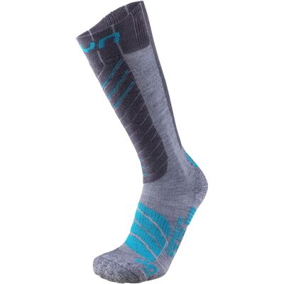 Calzini da Sci Donna UYN - COMFORT FIT Grigio/Turchese - Calzini da Sci Calzini da Sci Donna UYN - COMFORT FIT Grigio/Turchese - Calzini da Sci