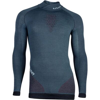 UYN Fusyon UW Chemise à Manches Longues Col Roulé - Base en Mérinos - Bleu Orion UYN Fusyon UW Chemise à Manches Longues Col Roulé - Base en Mérinos - Bleu Orion