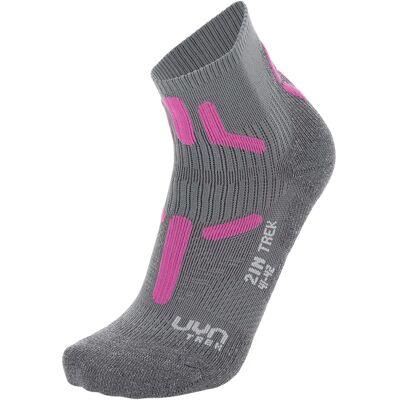 Uyn Trekking 2IN Low Cut Socks - Grigio - Rosa - Calze Uyn Trekking 2IN Low Cut Socks - Grigio - Rosa - Calze