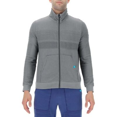 Camicia da allenamento Natural Training con zip completo - Manica lunga, Grigia Camicia da allenamento Natural Training con zip completo - Manica lunga, Grigia