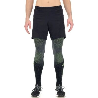 Uyn Exceleration Shorts 2en1 - Negro - Amarillo Fluo - Shorts Uyn Exceleration Shorts 2en1 - Negro - Amarillo Fluo - Shorts