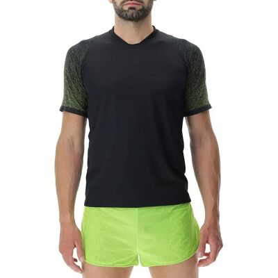 T-Shirt da Corsa UYN Nero/Lime - Asciugatura Rapida, Ventilato T-Shirt da Corsa UYN Nero/Lime - Asciugatura Rapida, Ventilato