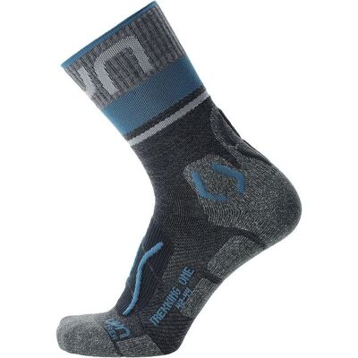 Calze Trekking Merino Uyn - Grigio/Blu - Taglia 39-40 - Escursionismo e Viaggi Calze Trekking Merino Uyn - Grigio/Blu - Taglia 39-40 - Escursionismo e Viaggi