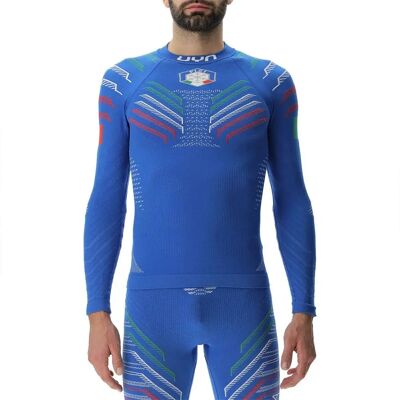 UYN NATYON 3.0 ITALY - Chemise à col roulé bleue - Vêtements de sport UYN NATYON 3.0 ITALY - Chemise à col roulé bleue - Vêtements de sport