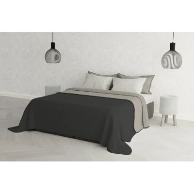 Linge de lit italien en microfibre pour l'été - Gris clair / foncé Linge de lit italien en microfibre pour l'été - Gris clair / foncé