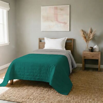 ELEGANT - Italienisches Bettwäsche Copriletto Estivo Verde Acqua/Grigio Einzelbett - bed linen ELEGANT - Italienisches Bettwäsche Copriletto Estivo Verde Acqua/Grigio Einzelbett - bed linen