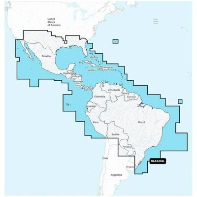 Mapa Navionics Platinum+ Grande SD - México Caribe Brasil Mapa Navionics Platinum+ Grande SD - México Caribe Brasil