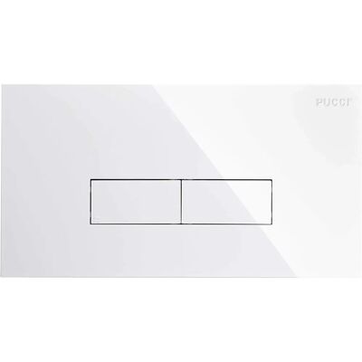 Piastra di scarico Pucci Eco Slim - Doppio pulsante, 34x18cm Piastra di scarico Pucci Eco Slim - Doppio pulsante, 34x18cm