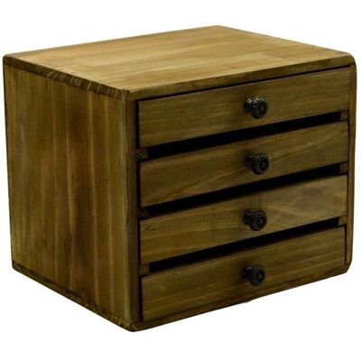 Mueble rectangular de madera con 4 cajones - Mueble Mueble rectangular de madera con 4 cajones - Mueble