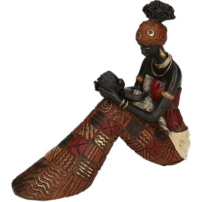 Estatua de resina de mujer africana - Decoración artística Estatua de resina de mujer africana - Decoración artística