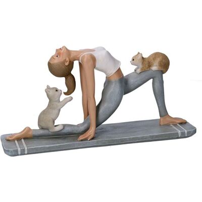 IPERBRIKO Resinfigur Dame mit Katzen - Statue IPERBRIKO Resinfigur Dame mit Katzen - Statue