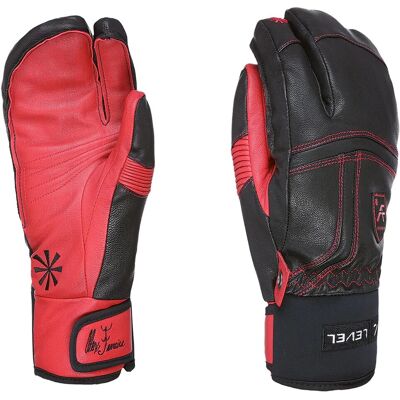 Level Gloves - Off Piste Leather Trigger - Rosso - 7.5 - Manopole Level Gloves - Off Piste Leather Trigger - Rosso - 7.5 - Manopole