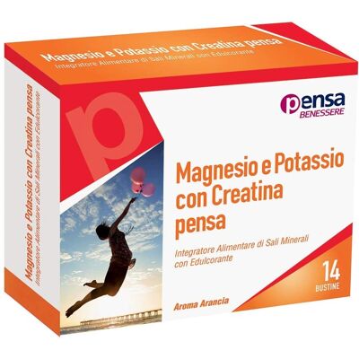 Pensa Pharma Magnesio e Potassio con Creatina - Arancia - Integratore Alimentare Pensa Pharma Magnesio e Potassio con Creatina - Arancia - Integratore Alimentare