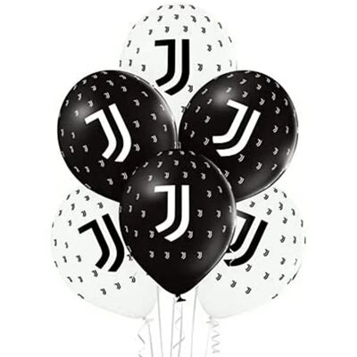 Jadeo 12 Black and White Juventus Latex Balloons - Latex Balloons Jadeo 12 Black and White Juventus Latex Balloons - Latex Balloons