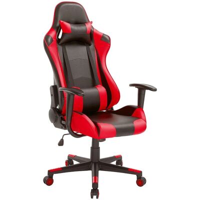 Chaise Gaming Bakaji - Design ergonomique de course réglable - Rouge Chaise Gaming Bakaji - Design ergonomique de course réglable - Rouge
