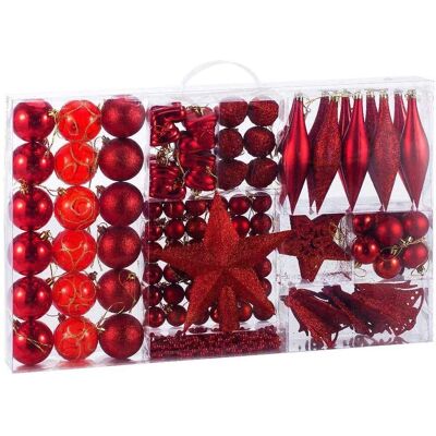 Decorazioni Natalizie Rosse Bakaji - 102 Pezzi Decorazioni Natalizie Rosse Bakaji - 102 Pezzi