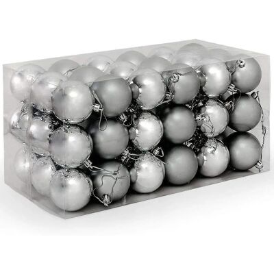 Bakaji Silver 54-Piece Christmas Ball Set - Decorations Bakaji Silver 54-Piece Christmas Ball Set - Decorations