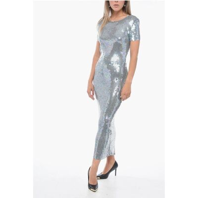 Maison Margiela Lichtblauw Pailletten Kort Jurk - Jurk Maison Margiela Lichtblauw Pailletten Kort Jurk - Jurk
