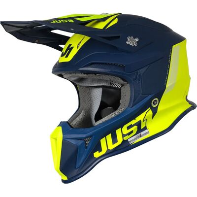 Casco da motocross Just1 J18 Pulsar MIPS - Giallo Fluo Blu - S - Unisex Casco da motocross Just1 J18 Pulsar MIPS - Giallo Fluo Blu - S - Unisex