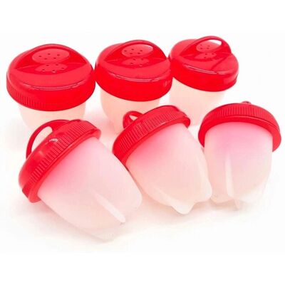 LeoFla LFLEGGBOIL - Silicone eierkokerset - 6 stuks LeoFla LFLEGGBOIL - Silicone eierkokerset - 6 stuks