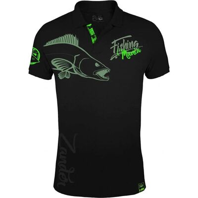 Hotspot Design Fishing Mania Zander Kurzarm Polo - Polo Shirt Hotspot Design Fishing Mania Zander Kurzarm Polo - Polo Shirt