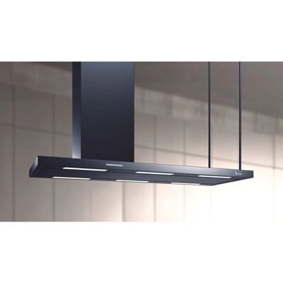 Campana de isla Baraldi - Chimenea a la izquierda - 146cm - Negro Campana de isla Baraldi - Chimenea a la izquierda - 146cm - Negro