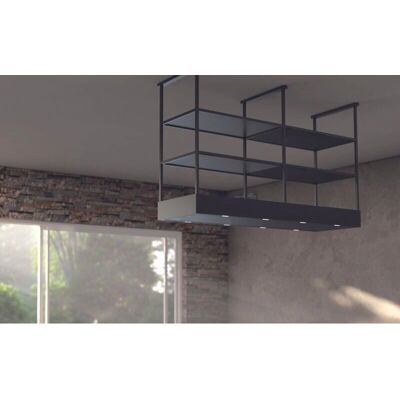 Campana Isla de Pared - 146x50 cm - Negro - 900 m³/h Campana Isla de Pared - 146x50 cm - Negro - 900 m³/h