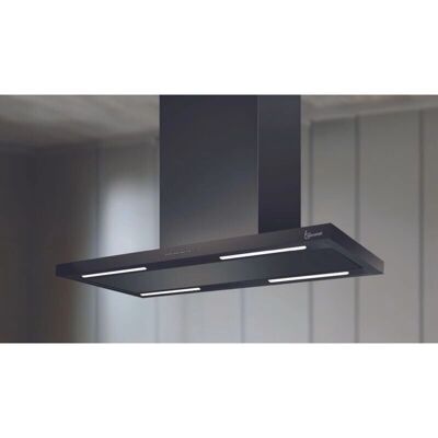 Campana isla Lea 90x60 cm - Negro - 900 m3/h - Drydrop Campana isla Lea 90x60 cm - Negro - 900 m3/h - Drydrop